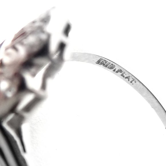 Vintage! Authentic Tiffany & Co Irid Platinum Diamond Sapphire Cocktail Ring - Picture 7 of 8